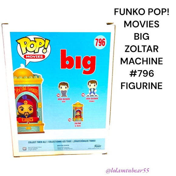 BRAND NEW FUNKO POP! MOVIES “BIG” ZOLTAR MACHINE #796 - GREAT COLLECTIBLE ICONIC - Picture 3 of 11